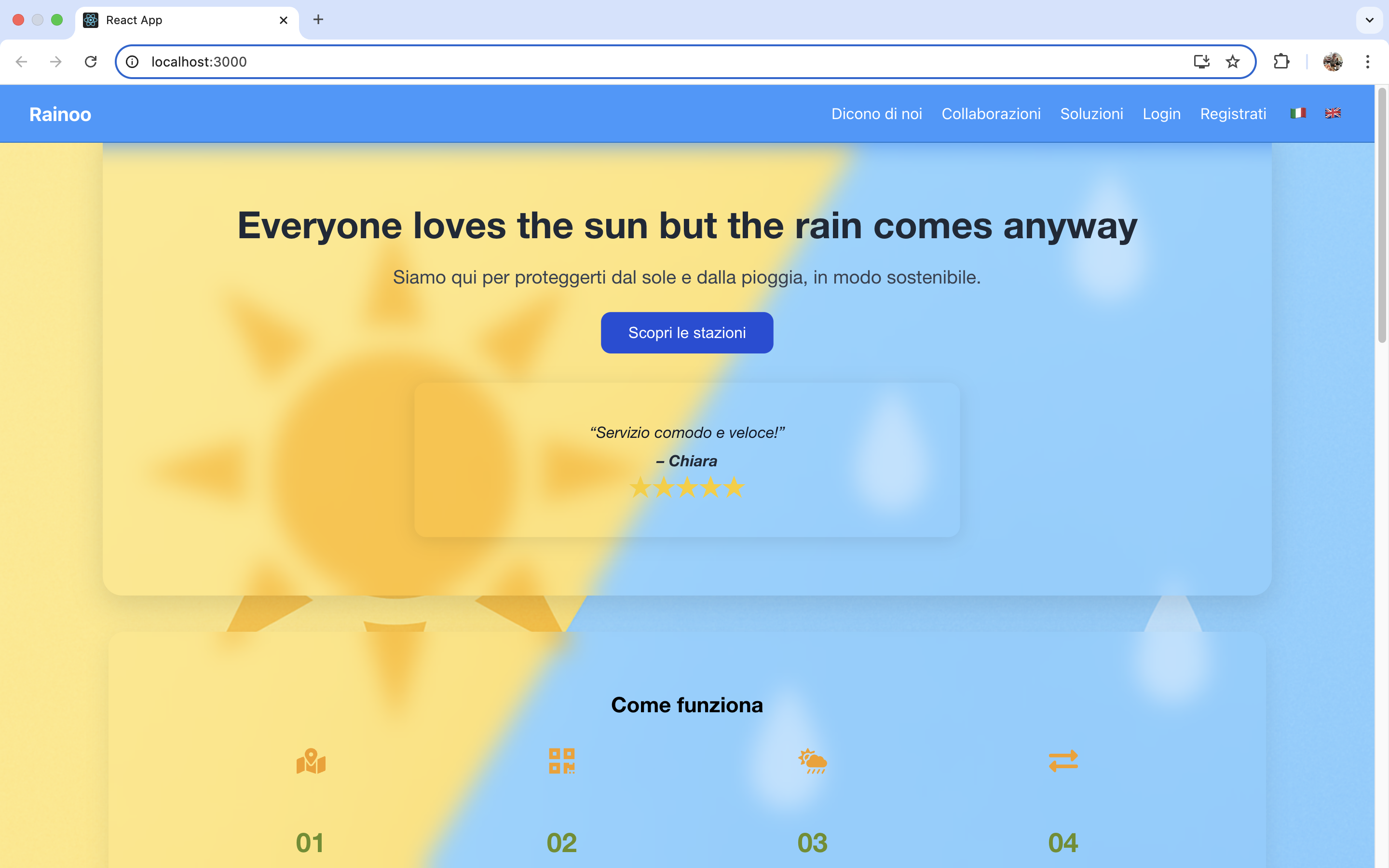 Anteprima progetto Rainoo